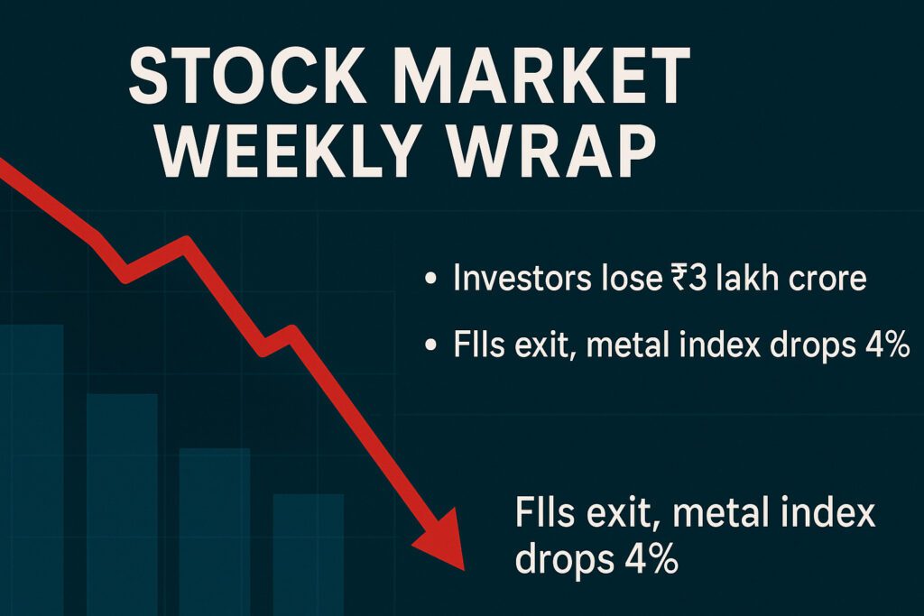 Stock Market Wrap Up of the Week: Tension over Trump’s Tariff, FIIs Disinvest, and ₹3 lakh Crore is Wiped Out