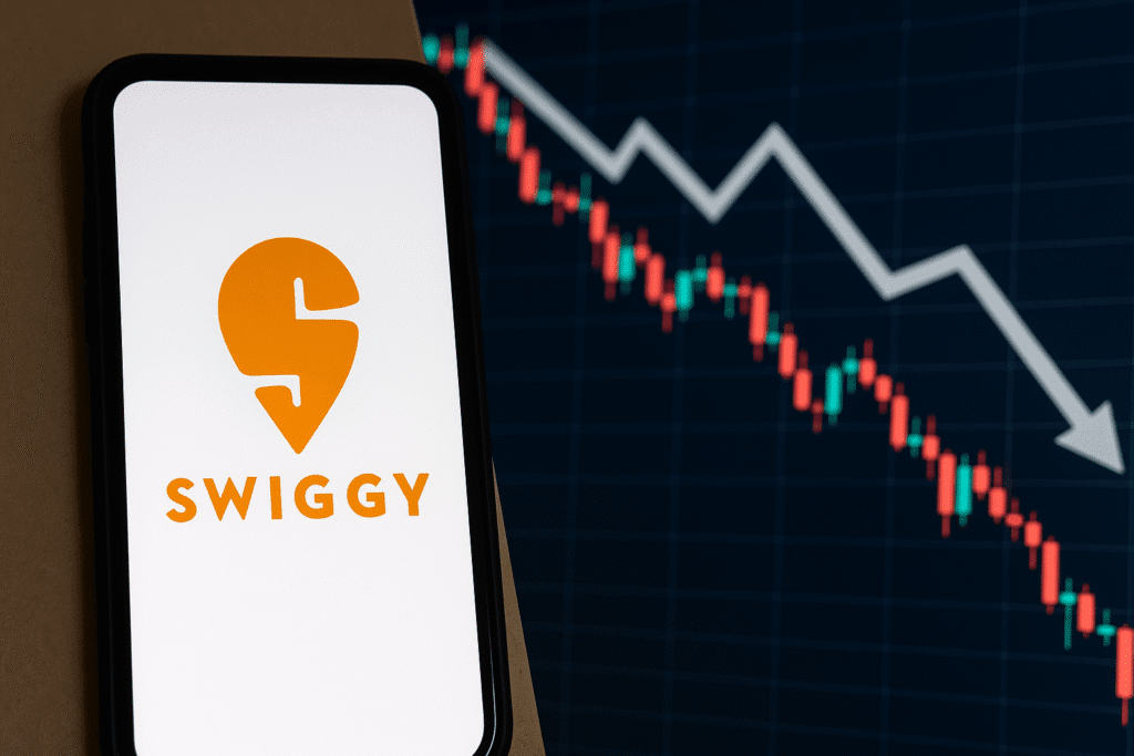 Swiggy Share Price Drops Below IPO Value – Investment Opportunity or More Fall Ahead?